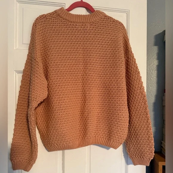 Universal Thread Textured Crewneck Sweater - Camel Brown - Picture 2 of 4